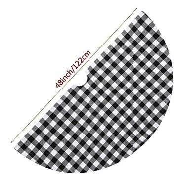 Sattiyrch Buffalo Plaid Christmas Tree Skirt 48 in for Holiday Style