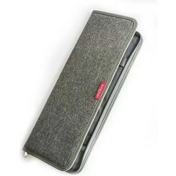 Grey Tie Case Organizer for Travel & Cufflinks