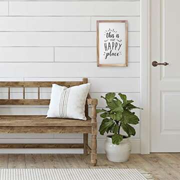 MAINEVENT This Is Our Happy Place Sign - Rustic Home Decor