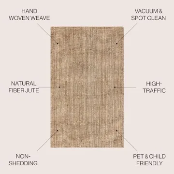 Hand Woven Chunky Jute Indoor Area Rug - JONATHAN Y