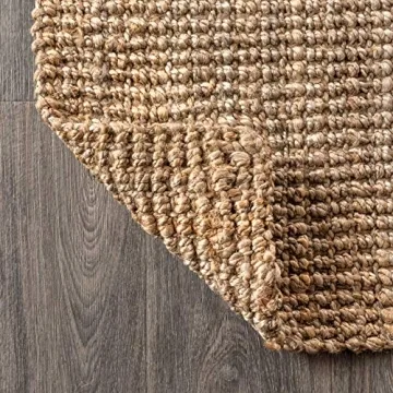 Hand Woven Chunky Jute Indoor Area Rug - JONATHAN Y