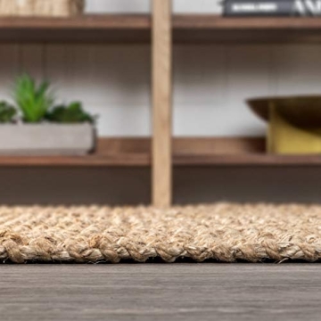 Hand Woven Chunky Jute Indoor Area Rug - JONATHAN Y