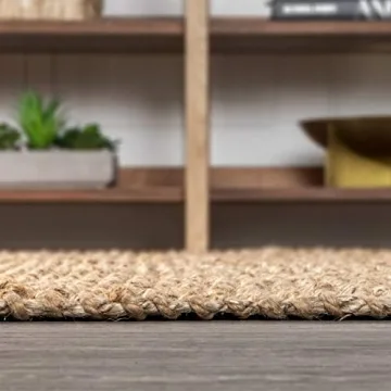 Hand Woven Chunky Jute Indoor Area Rug - JONATHAN Y