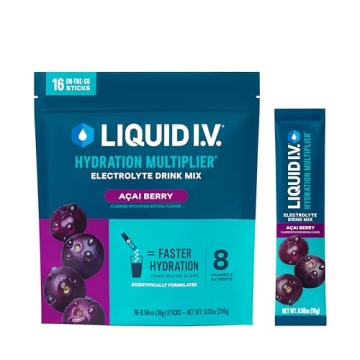 Liquid I.V.® Hydration Multiplier - Acai Berry | Electrolyte Powder Drink Mix | 1 Pack (16 Servings)