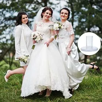 PAMASE 18 Pairs 3 Sizes Grass High Heel Protectors for Walking on Grass and Uneven Floor, Clear Heel Sink Stoppers for Women Wedding Shoes