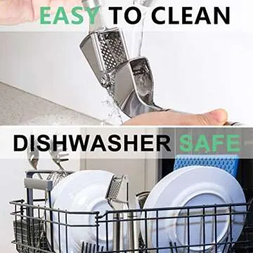 Sunkuka Premium Garlic Press Set - Large Capacity Stainless Steel Mincer, Crusher & Peeler, Ergonomic Design, Rust Roof, Easy Clean & Dishwasher Safe