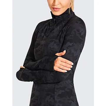 CRZ YOGA Women's Quarter Zip Pullover Soft Activewear
