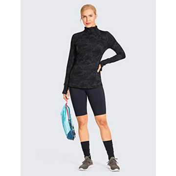 CRZ YOGA Women's Quarter Zip Pullover Soft Activewear