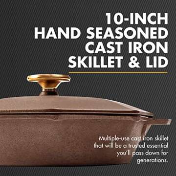Discover FINEX 10" Cast Iron Skillet - Handcrafted Perfection!