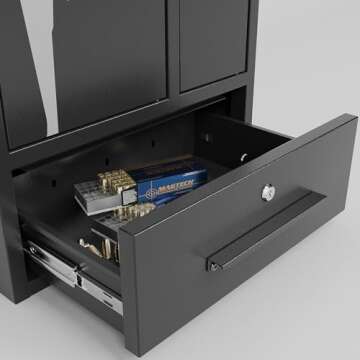 KAER 5-7 Gun Safe,Gun Safes for Home Rifles and Pistols,Combination Gun Safes,Gun Safe & Cabinet,Gun Cabinet for Rifles and Shotguns,Gun Cabinets with Drawers, Pistol Pouch and Removable Shelf