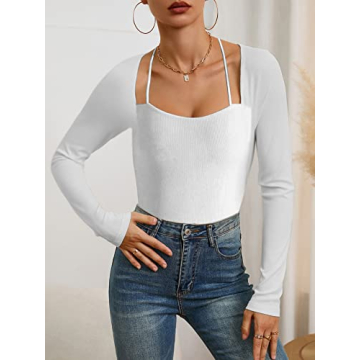 Stylish Hilinker Women's Square Neck Bodysuit