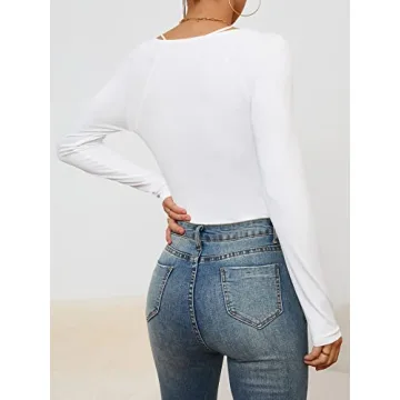 Stylish Hilinker Women's Square Neck Bodysuit