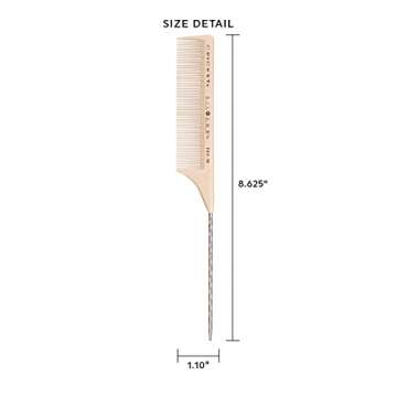 Cricket Silkomb Pro-50 Fine Tooth Rattail Comb for Hair – Precision Styling Tool with Seamless Teeth & Metal Tail for Sectioning, Weaving, and Smooth Detangling, Ideal for Professional Use