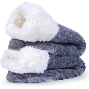 Cozy Jeasona Women’s Fuzzy Slipper Socks with Grippers