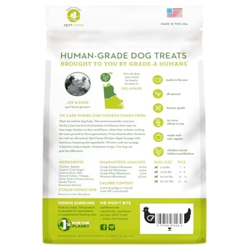Healthy All-Natural Chicken Apple Sausage Dog Treats