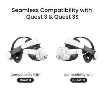 Kiwi Design H4 Boost Battery Halo Head Strap for Meta Quest 3/3S/Oculus Quest 3, Lightweight Comfortable VR Accessories with Balanced Design, DualFast Charging Headset