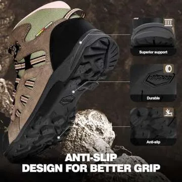 R CORD Women's Lightweight Waterproof Hiking Boots