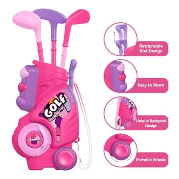 Liberry Toddler Golf Set - Fun Indoor Outdoor Golf Toys