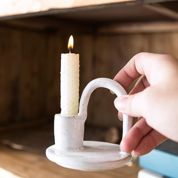 Kendiis Handmade Ceramic Candle Holder for Taper Candles