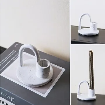 Kendiis Handmade Ceramic Candle Holder for Taper Candles