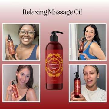 Relaxing Massage Oil for Couples - Aromatherapy Full Body Therapy with Essential Oils