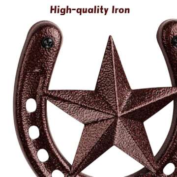 Cowboy Hat Rack Wall Mount 4 Pack Cowboy Hat Holder Western Cowboy Hat Hanger Horseshoe Hooks Rustic Metal Cowboy Hat Display Cowboy Decor for Entryway Closet Bedroom Living Room Western Gift