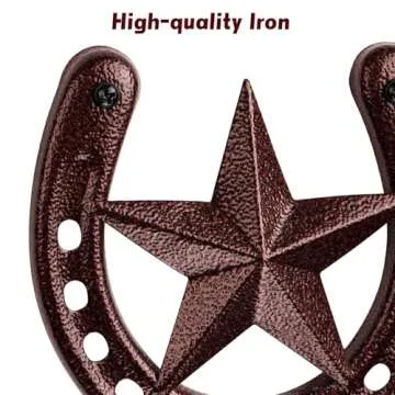 Cowboy Hat Rack Wall Mount 4 Pack Cowboy Hat Holder Western Cowboy Hat Hanger Horseshoe Hooks Rustic Metal Cowboy Hat Display Cowboy Decor for Entryway Closet Bedroom Living Room Western Gift