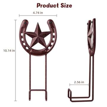 Cowboy Hat Rack Wall Mount 4 Pack Cowboy Hat Holder Western Cowboy Hat Hanger Horseshoe Hooks Rustic Metal Cowboy Hat Display Cowboy Decor for Entryway Closet Bedroom Living Room Western Gift