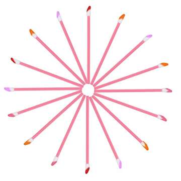 Mooerca 650PCS Disposable Lip Gloss Applicators Make Up Brush Lipstick Wands Makeup Applicators Brushes Applicator Tool Makeup Beauty Tool Kits Disposable Lip Brushes Tool Kits Pink