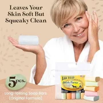 Amish Farms Bar Soap w/All Natural Bentonite Clay | Made in USA, Vegan Moisturizing for Sensitive Sk...