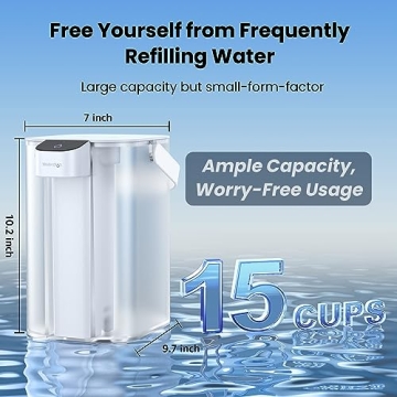 Waterdrop 15-Cup Electric Water Filter Pitcher for Instant Purity