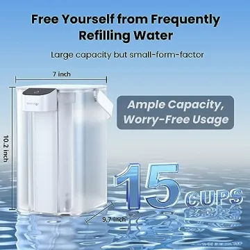Waterdrop 15-Cup Electric Water Filter Pitcher for Instant Purity