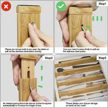 Adjustable Bamboo Drawer Dividers for Stylish Organization