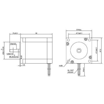 Nema 23 CNC Stepper Motor 1.26Nm Torque for CNC Milling