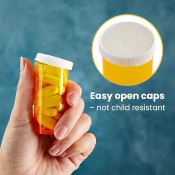 Wellbrite 50-Pack Orange Medicine Bottles - 13 Dram Vials