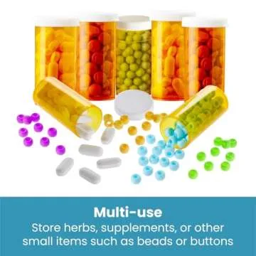 Wellbrite 50-Pack Orange Medicine Bottles - 13 Dram Vials