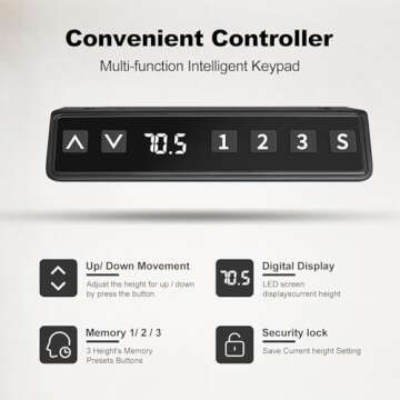 Win Up Time Whole Piece Electric Standing Desk- Height Adjustable Stand up Desk, Sit to Stand Desk with Wheels for Home Office & Computer Workstation