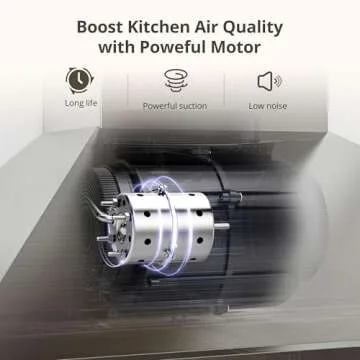 FIREGAS Range Hood 24 inch Wall Mount Type with Ducted/Ductless Convertible, 450 CFM Stainless Steel Chimney-Style Kitchen Hood, Over Stove Vent Hood with 3 Speed Fan, Charcoal Filters