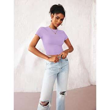 TECREW Women's Casual Summer Crop Top - Chic and Comfortable T-Shirt for All Occasions