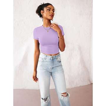 TECREW Women's Summer Crop Top - Soft & Stylish Tee