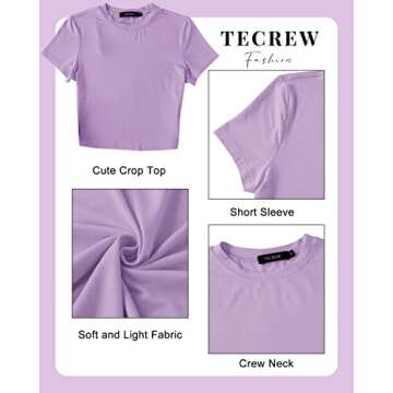TECREW Women's Summer Crop Top - Soft & Stylish Tee