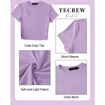 TECREW Women's Summer Crop Top - Soft & Stylish Tee