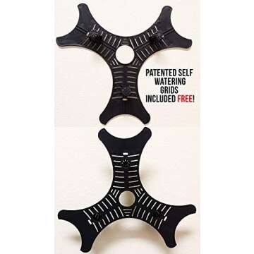 Natures Distributing Stacking Planters - Strawberry, Herb & Vegetable Planter - Vertical Gardening Indoor/Outdoor Stacking Garden Pots - Self-Watering Tiers from Top Down