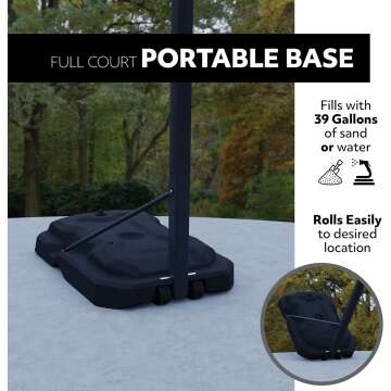 Basketball Hoop Adjustable 54" Polycarbonate For Everyone