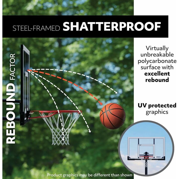 Basketball Hoop Adjustable 54" Polycarbonate For Everyone