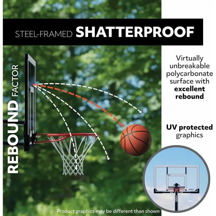 Basketball Hoop Adjustable 54" Polycarbonate For Everyone