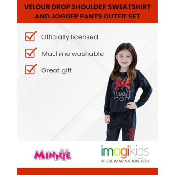Disney Minnie Mouse Toddler Girls Velour Sweatshirt Jogger Set
