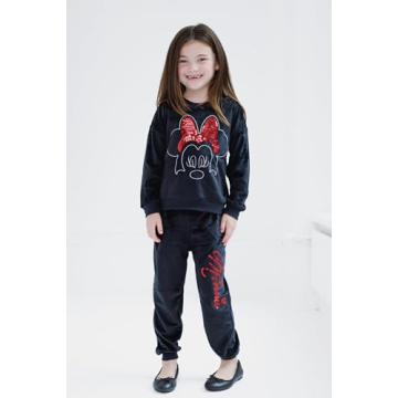Disney Minnie Mouse Toddler Girls Velour Sweatshirt Jogger Set