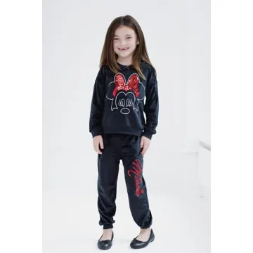 Disney Minnie Mouse Toddler Girls Velour Sweatshirt Jogger Set
