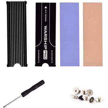 M.2 2280 SSD Heatsink, PCIE NVME or SATA M.2 2280 SSD Double-Sided Heat Sink, M.2 SSD Heatsink for PS5 Pro Slim/PC, Support Samsung 990 980 Pro & WD Black SN770 SN850 - Black